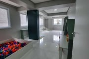 Lindo apartamento com frente norte, 2 dormitórios, salas de estar com terraço e churrasqueira, 1 vaga , elevador, salão de festas e brinquedoteca