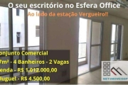 Conjunto Comercial (67,46m²), 4 Banheiros, 2 Vagas. Ao lado da estação Vergueiro do metrô