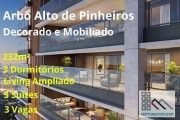 APARTAMENTO 3 DORMS (232m²), 3 SUÍTES, DECORADO, VARANDA, 3 VAGAS. PRÓXIMO DO SHOPPING E DO PARQUE VILLA LOBOS