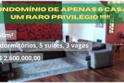 CASA EM CONDOMÍNIO 5 DORMS (350m²), 5 SUÍTES, 3 VAGAS. A POUCOS METROS DA ESTAÇÃO ADOLFO PINHEIRO