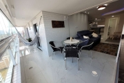 LINDO Apartamento com 3 Dormitórios mais Dependência, Mobiliado, Garagens Demarcada, Alto Padrão na Vila Guilhermina em Praia Grande - SP.