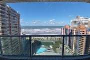 Apartamento de 3 Dormitórios Vista Total para o Mar com Churrasqueira e Lazer Completo