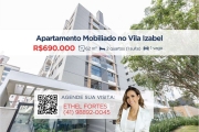 Apartamento mobiliado com 2 Quartos, 1 Suíte, sacada com churrasqueira no Vila Izabel