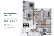 Apartamento com 3 quartos  à venda, 108.00 m2 por R$1362867.00  - Agua Verde - Curitiba/PR