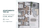 Apartamento com 3 quartos  à venda, 128.40 m2 por R$1616278.00  - Agua Verde - Curitiba/PR