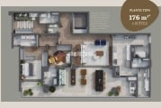 Apartamento tipo para venda com 3 quartos, 176m²