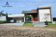 Casa térrea com 4 suítes, lareira e piscina, no condomínio ecopark bourbon em caçapava/SP