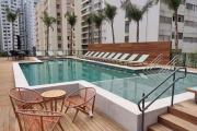 Apartamento Studio 24m², 01 dormitório e 01 banheiro.  Condomínio com segurança 24hrs, piscina, salão de festa, academia, brinquedoteca