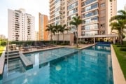 Apartamento 71m², 01 dormitório, 02 banheiros e 01 vaga na garagem.  Condomínio com portaria, segurança 24hrs, piscina, churrasqueira, academia