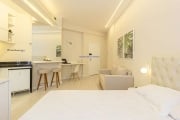 Apartamento Studio mobiliado 24m², 01 dormitório e 01 banheiro    Condomínio com portaria e segurança 24hrs.   Excelente localização