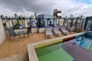 Apartamento 64m², 01 dormitório, 01 banheiro e 01 vaga na garagem.  Condomínio com portaria 24hrs, piscina, salão de festa, academia e business lounge