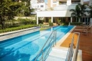 Apartamento MOBILIADO 77m², 02 dormitórios (01 Suíte), 02 banheiros e 01 vaga na garagem  Condomínio com portaria, piscina, sauna e academia.