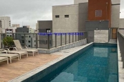 Apartamento MOBILIADO 34m², 01 dormitório e 01 banheiro.  Condomínio com portaria 24hrs, piscina, sala de ginástic, academia, salão de festa,