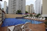 Apartamento 54m², 1 dormitório (planta original com 2 dormitórios), 2 banheiros e 2 vagas de garagem. No momento tem 1 suíte,