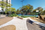 Apartamento 72m², 02 dormitórios, 02 banheiros e 01 vaga na garagem.  Condomínio com portaria, segurança, piscina, churrasqueira, academia