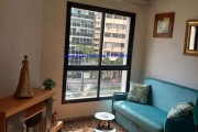 Apartamento Studio MOBILIADO 33m², 01 dormitório e 01 banheiro.  Condomínio com portaria, segurança, piscina e salão de festas.  Excelente localização