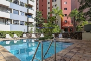 Apartamento 42m², 01 dormitório, 01 banheiro e 01 vaga na garagem.  Condomínio com portaria 24hrs, piscina, academia e salão de festa.  Excelente loca