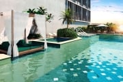 Apartamento Studio 23m² e 01 banheiro.  Condomínio com portaria, segurança piscina e academia.  Excelente localização