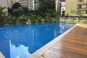 Apartamento 46m², 01 dormitório e 02 banheiros.  Condomínio com segurança, portaria, salão de festas, piscina, academia ,  salão de jogos e playground