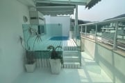 Cobertura 3 quartos, 2 suítes, piscina, churrasqueira, varanda, 120m²