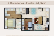 Apartamento 2 Dormitórios Sacada com Churrasqueira no Ecoville