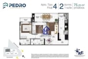 Apartamento com 2 dormitórios à venda, 76 m² por R$ 410.000,00 - Tupi - Praia Grande/SP