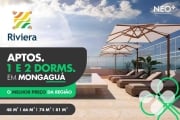 Apartamentos com 1 e 2 dormitóriosà venda, 48 m² por R$ 320.000 - Centro - Mongaguá/SP