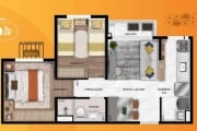 Ágio Apto 2 quartos 42m² - Now Reserva das Águas Apartamento com 2 Quarto(s) e 1 banheiro(s) à Venda, 42.58 por R$ 315.000 no setor Jardim Diamantina AD26391