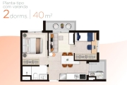 Apartamentos no melhor do bairro Pompeia 40 metros  2 dormitórios