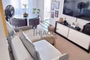 Apartamento lindo e todo mobiliador, de um dormitório, sala com sacada, vaga coberta e livre à vend