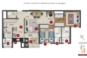 Apartamento à venda em Campinas, Chácara da Barra, com 2 suítes, com 81 m², Orion Norte Sul