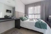 Studio Mobiliado em Condomínio Novo para aluguel - 17m2 - Água Verde, Curitiba-PR