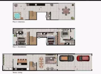 Sobrado à venda, 3 quartos, 3 suítes, 4 vagas, Jardim Bela Vista - Santo André/SP