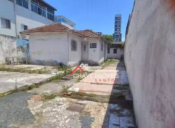 Terreno à venda, 455 m² por R$ 1.100.000,00 - Aparecida - Santos/SP