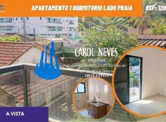 APARTAMENTO 1 DORMITORIO A VISTA  LADO PRAIA MONGAGUA
