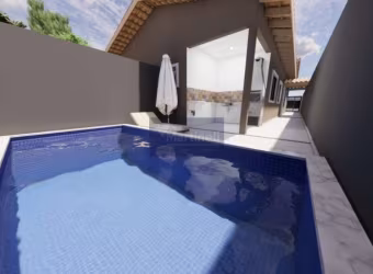 Casa à venda em Suarão, Itanhaém-SP: 2 quartos, 1 suíte, 2 salas, 1 vaga, 63,83m² de área. Confira!