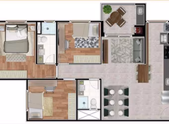 Apartamento para Venda em Santo André, Casa Branca, 3 dormitórios, 1 suíte, 2 banheiros, 1 vaga