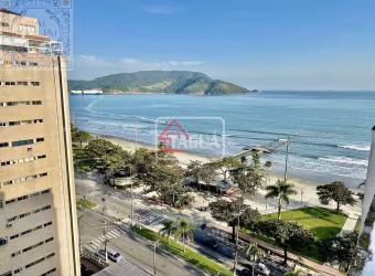 Venda Apartamento Santos SP - mAr dOce lAr com sacada vista mar no quarto no Edificio Paineiras em frente a praia do Embare.