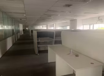 Laje corporativa mobiliado 1237,60 m.  332 posições de trabalho. Região Chucri Zaidan.