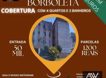 Cobertura com 4 dormitórios à venda, 120 m² por R$ 50.000 DE ENTRADA- Borboleta - Juiz de Fora/MG