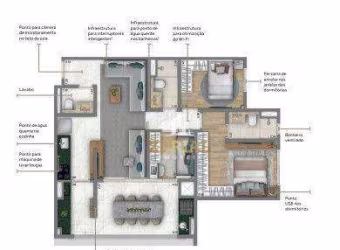 Apartamento com 3 dormitórios à venda, 84 m² por R$ 1.042.222,00 - Mooca - São Paulo/SP