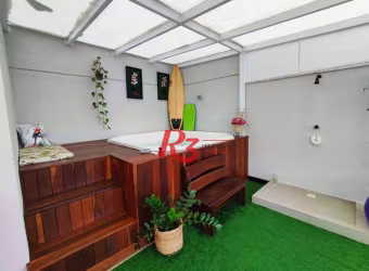 Apartamento Garden com 2 dormitórios à venda, 154 m² por R$ 1.400.000,00 - Campo Grande - Santos/SP