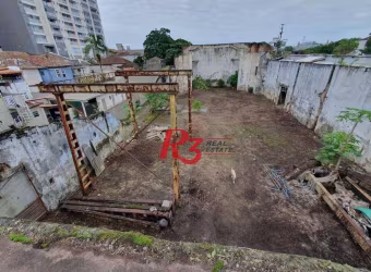 Terreno à venda, 1560 m² por R$ 6.200.000,00 - Vila Matias - Santos/SP