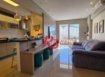 Apartamento com 2 dormitórios à venda, 85 m² por R$ 929.000,00 - Marapé - Santos/SP