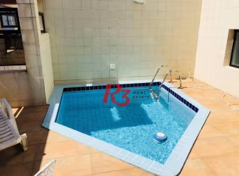 Cobertura com 3 dormitórios à venda, 200 m² por R$ 1.490.000,00 - Gonzaga - Santos/SP