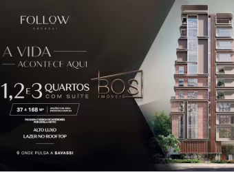Lançamento Flat com Rooftop - 1 Suíte - Lavabo - 55 m² - Bairro: Savassi