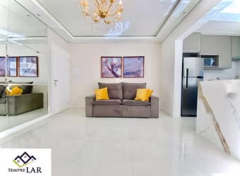 APARTAMENTO DE 2 QUARTOS (1 SUITE), SALA INTEGRADA COM ESPAÇO GOURMET E 2 VAGAS COBERTAS