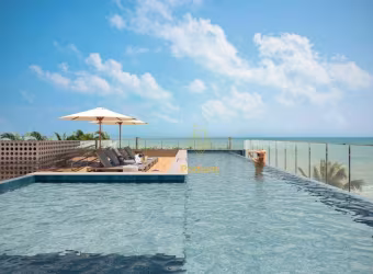 Apartamentos com varanda / sacada gourmet a beira mar da praia de Intermares -AP1428