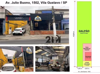 Galpão à venda, 450 m² por R$ 1.350.000,00 - Vila Gustavo - São Paulo/SP