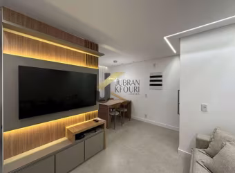 Apartamento novo, mobiliado, decorado e equipado à venda no Bosque - Campinas, com 1 suíte, lavado, closet, garagem coberta e automação.